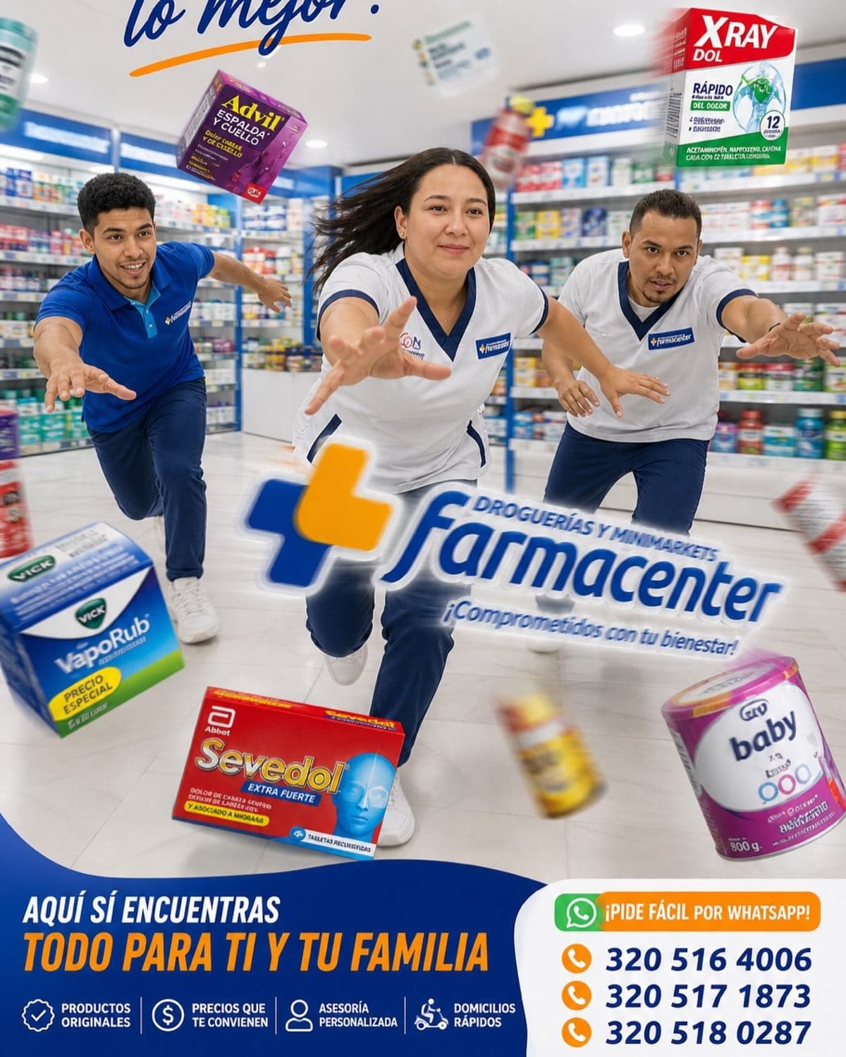 Equipo de Farmacenter Cereté comprometido con tu bienestar