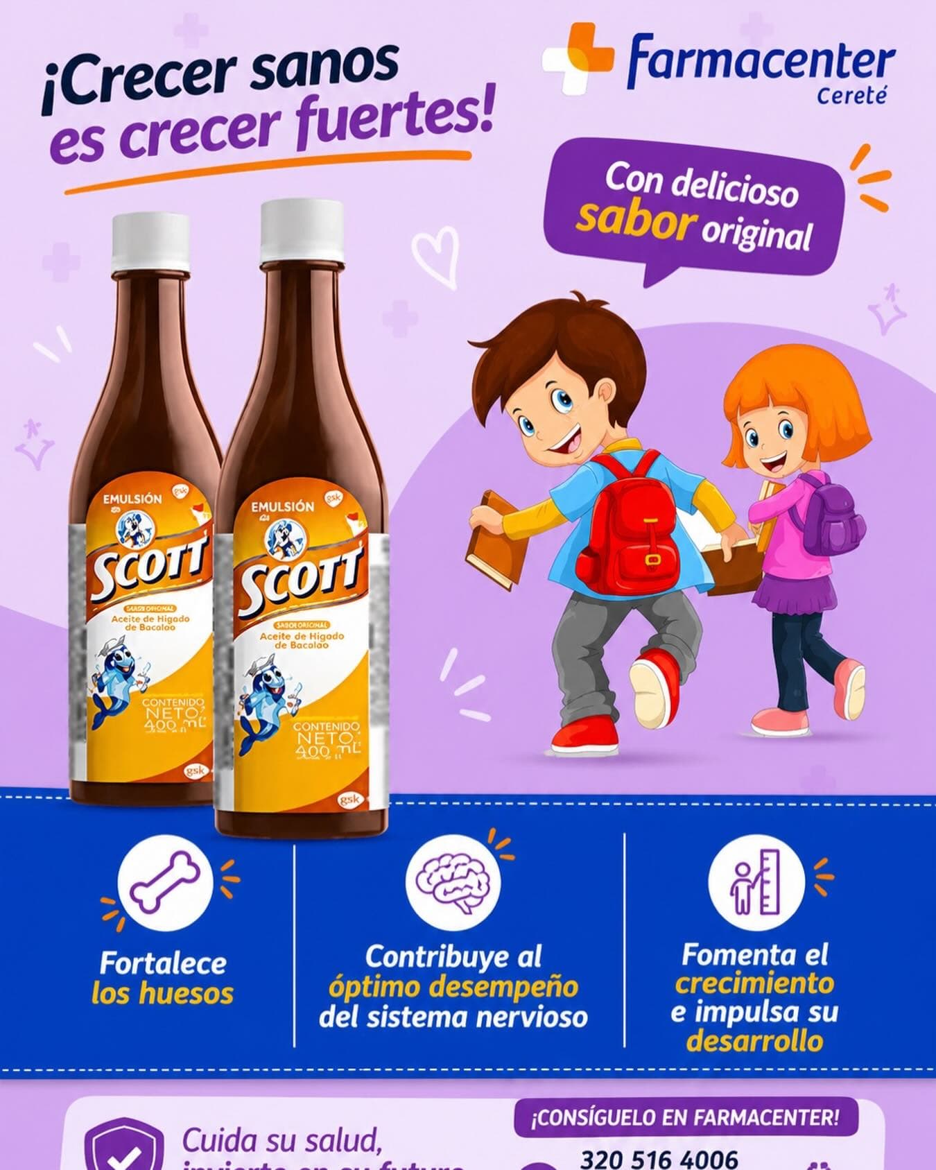 Promoción Emulsión Scott — crecer sanos es crecer fuertes
